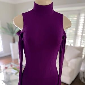 Maybe/purple cold shoulder sweater